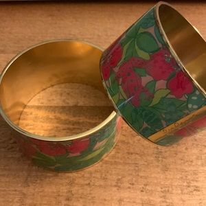Set of two Lilly Pulitzer printed large bangles